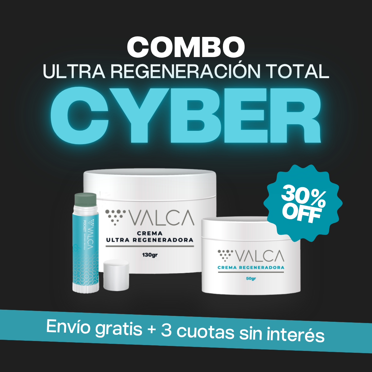 COMBO ULTRA REGENERACION TOTAL CYBER VALCA
