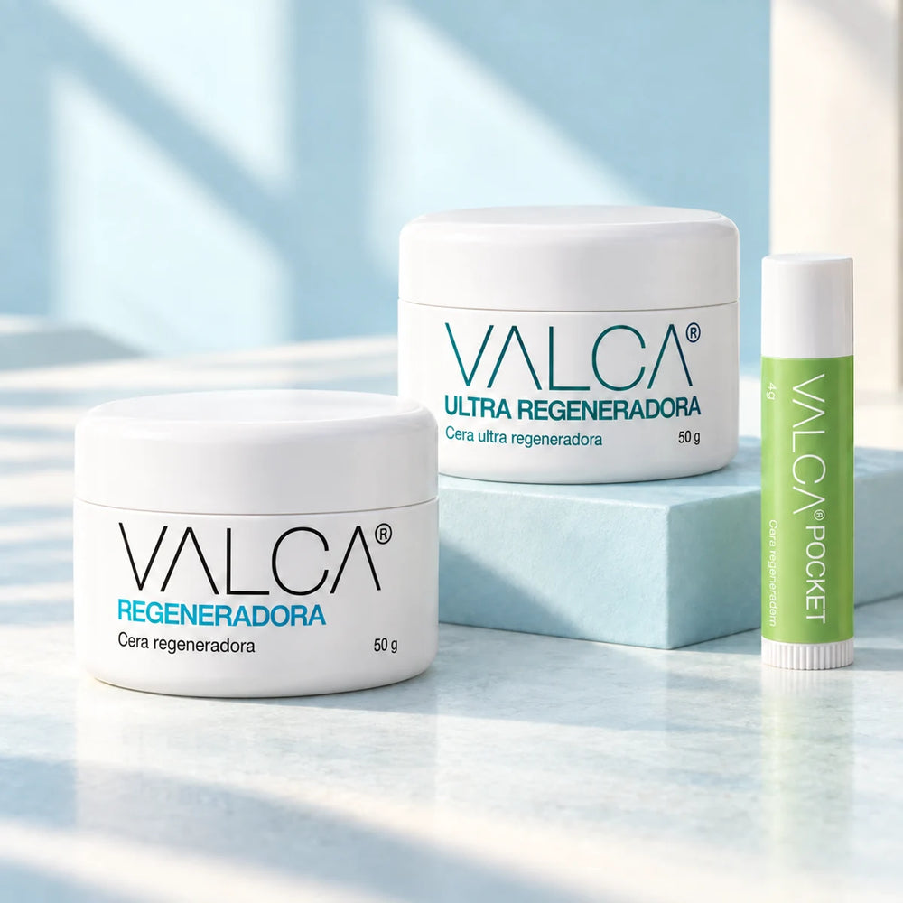 Los tres productos del Combo Regeneración Total VALCA